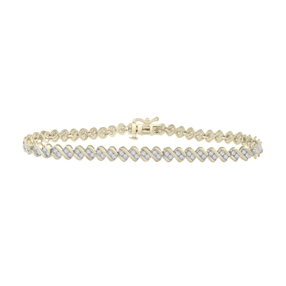 Diamond Line Bracelet in 10K Yellow Gold (1 ct. tw.)  – Image 1 of 1