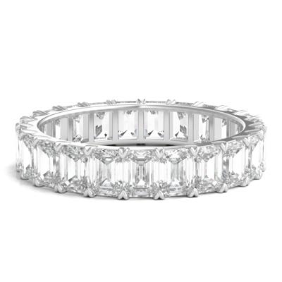 Emerald-Cut Diamond Wedding Band with Eternity Setting in 14K White Gold (4 ct. tw.)