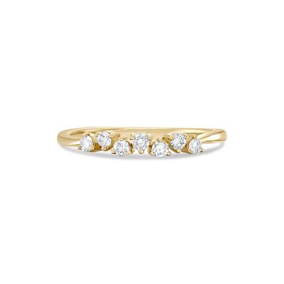 Diamond Seven-Stone Stack Band in 10K Yellow Gold (1/5 ct. tw.)