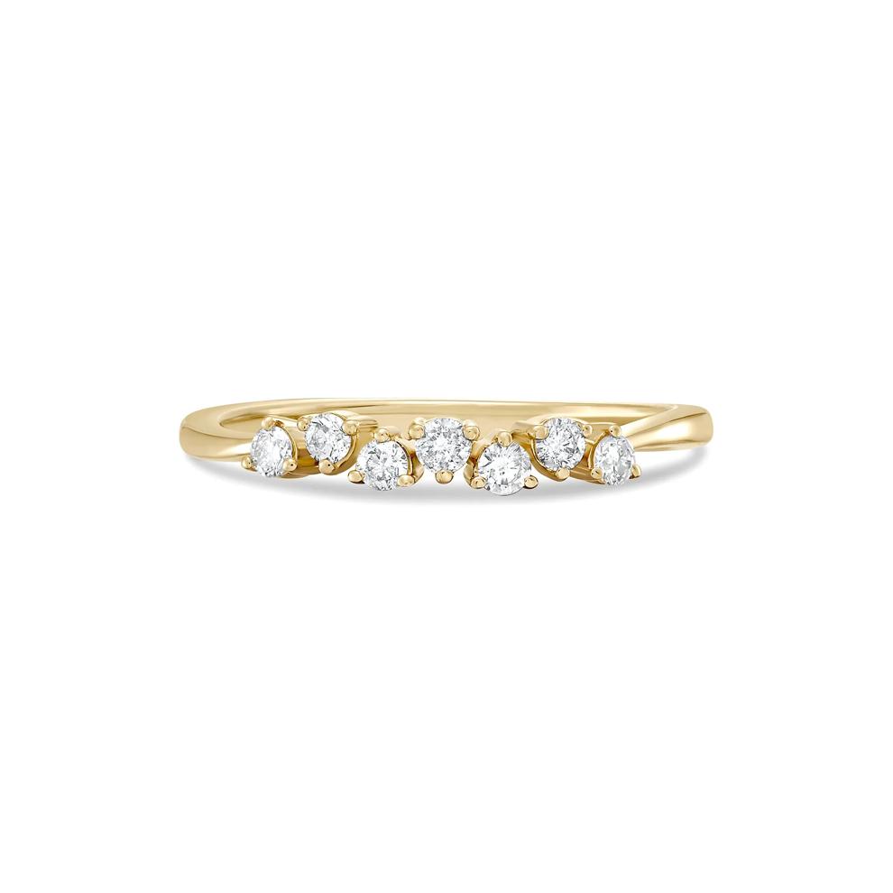 Diamond Seven-Stone Stack Band in 10K Yellow Gold (1/5 ct. tw.) – Image 1 of 4
