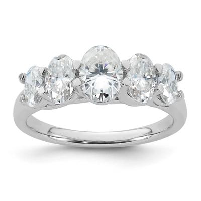 Lab-Created Moissanite Oval Five-Stone Band