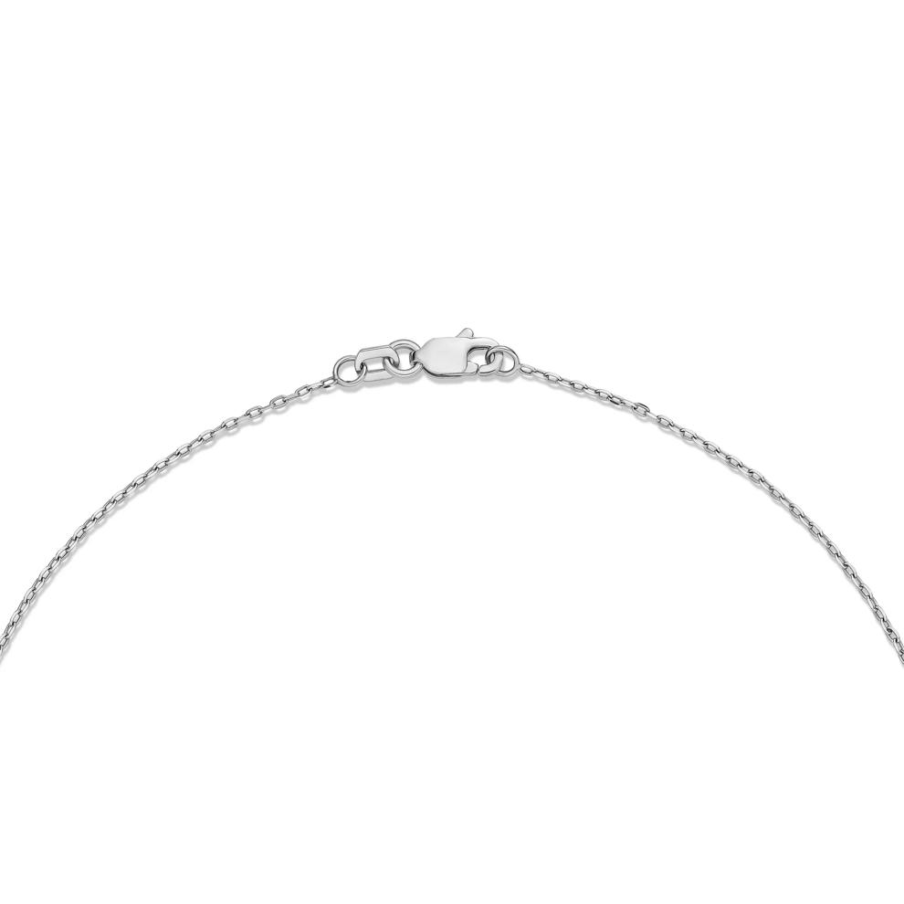 Tsavorite &amp; Diamond Halo Pendant Necklace in 14K White Gold (1/2 ct. tw.) – Image 2 of 2