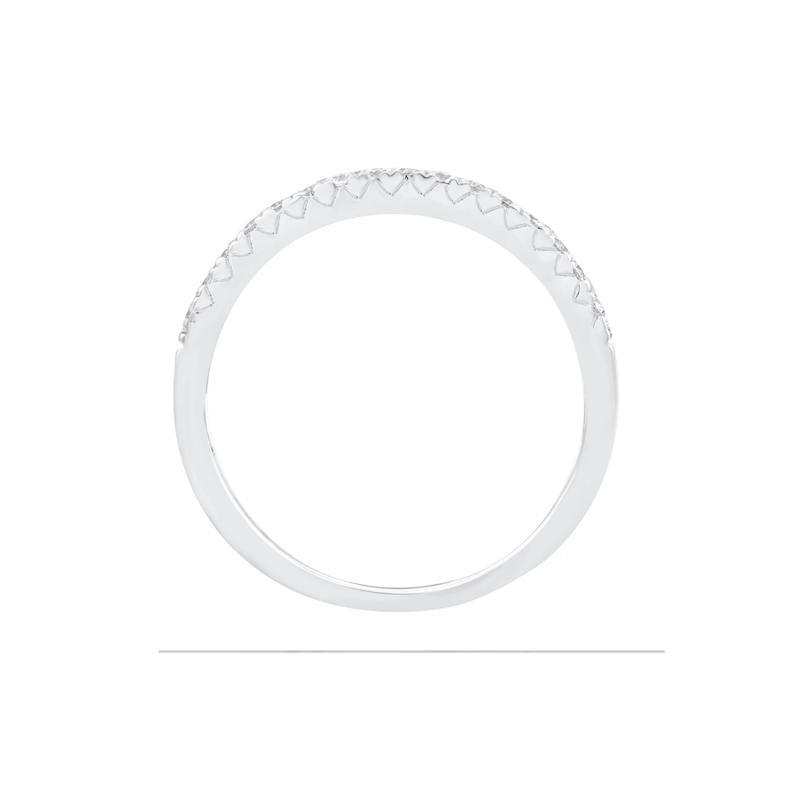 Double-Row Diamond Wedding Band in 10K White Gold &#40;3/8 ct. tw.&#41; – Image 2 of 3