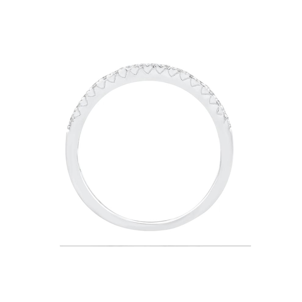 Double-Row Diamond Wedding Band in 10K White Gold (3/8 ct. tw.) – Image 2 of 3