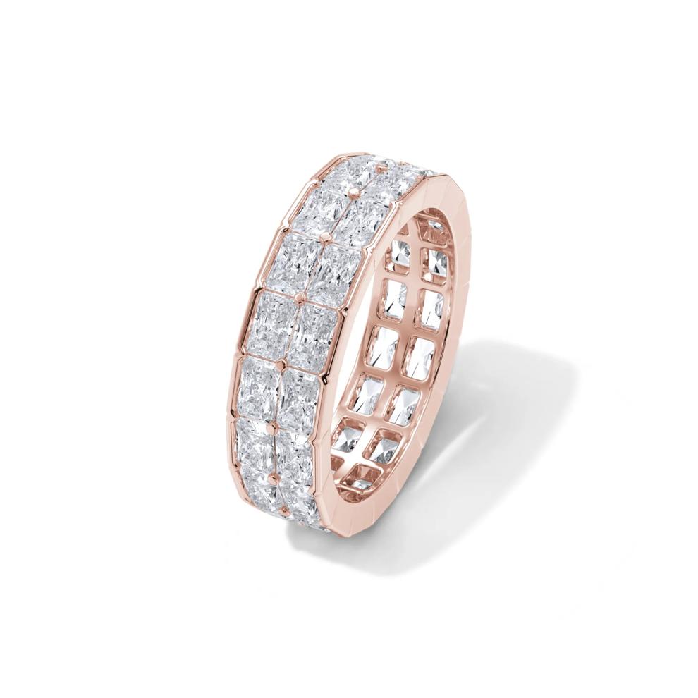 Lab Grown Diamond Double Row Eternity Band in 14K Rose Gold (4 ct. tw.) – Image 4 of 4