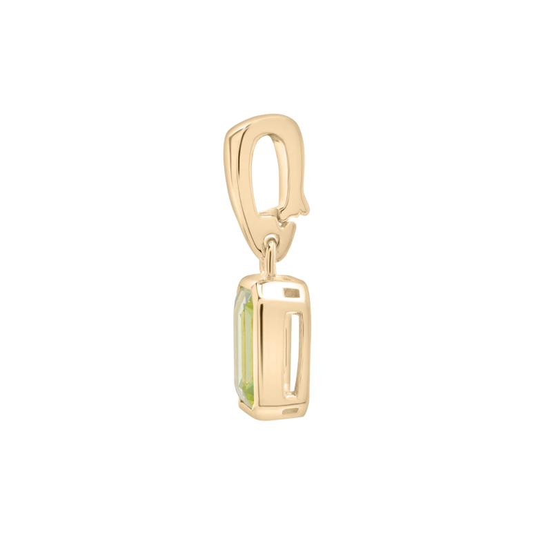 Peridot Octagon Clip-On Pendant in Vermeil – Image 2 of 5