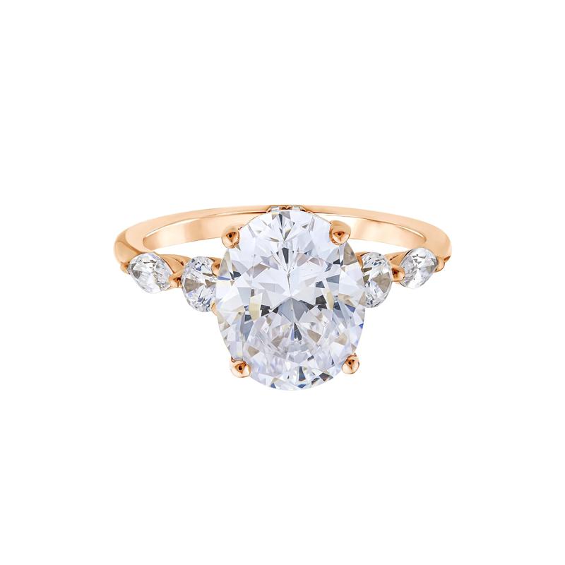 Lab Grown Diamond Engagement Ring in 14K Rose Gold &#40;3 3/4 ct. tw.&#41; – Image 1 of 3