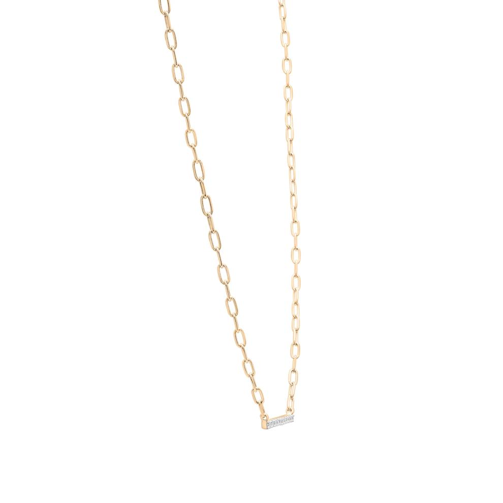 Diamond Bar Necklace in Vermeil (1/10 ct. tw.) – Image 3 of 6