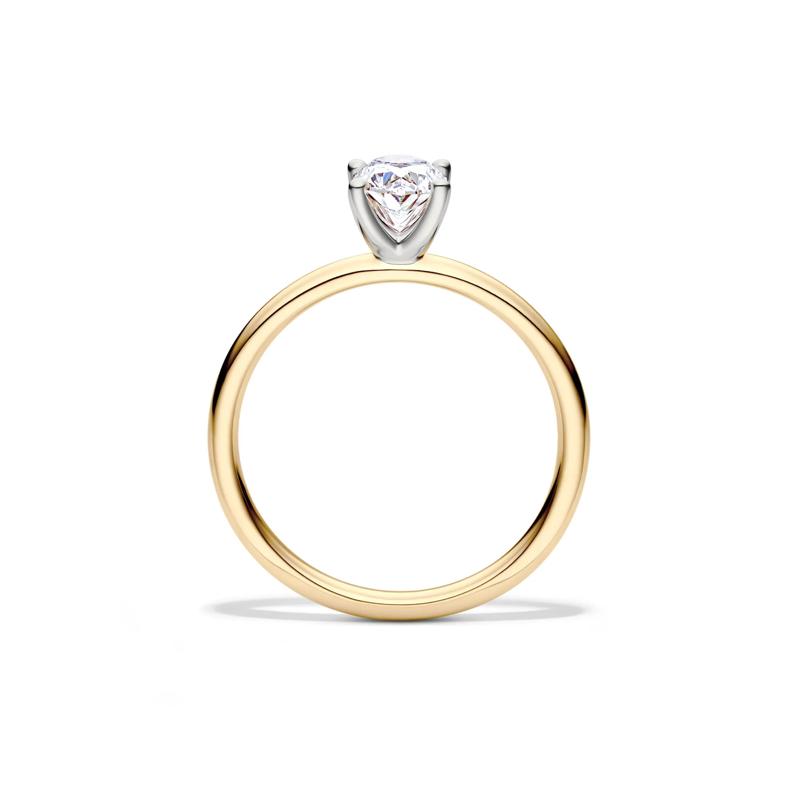 Diamond Oval Solitaire Engagement Ring in 14K Yellow Gold &#40;3/4 ct.&#41; – Image 2 of 5