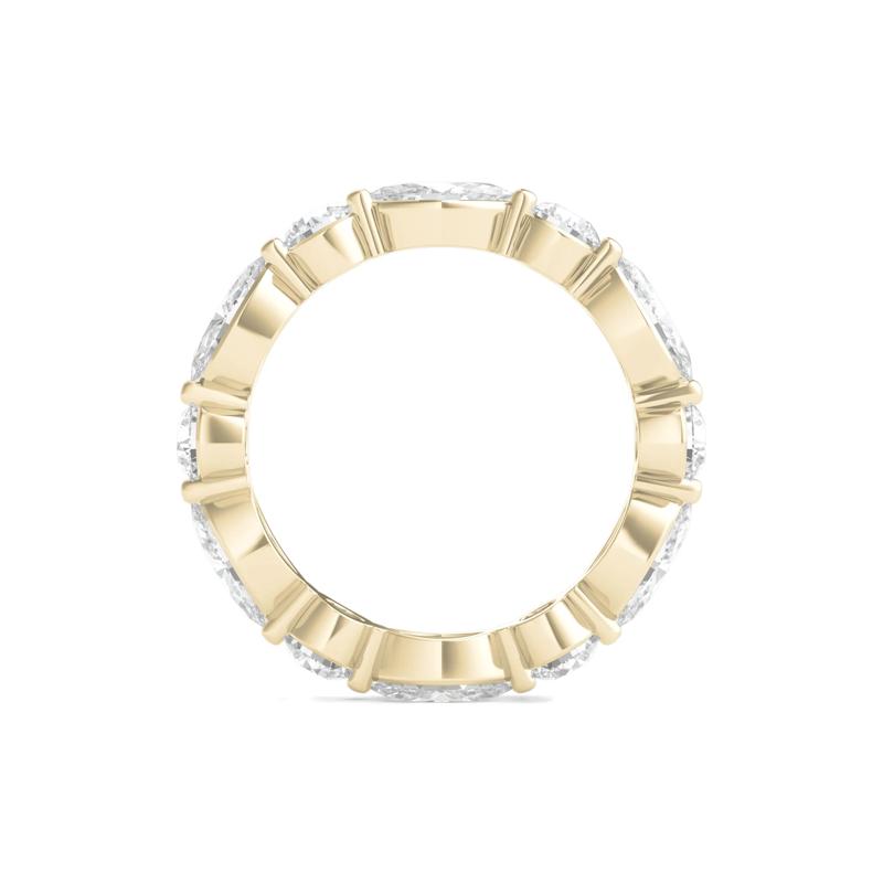 Round and Marquise Lab Grown Diamond Eternity Band in 14k Yellow Gold &#40;3 ct. tw.&#41; – Image 2 of 3