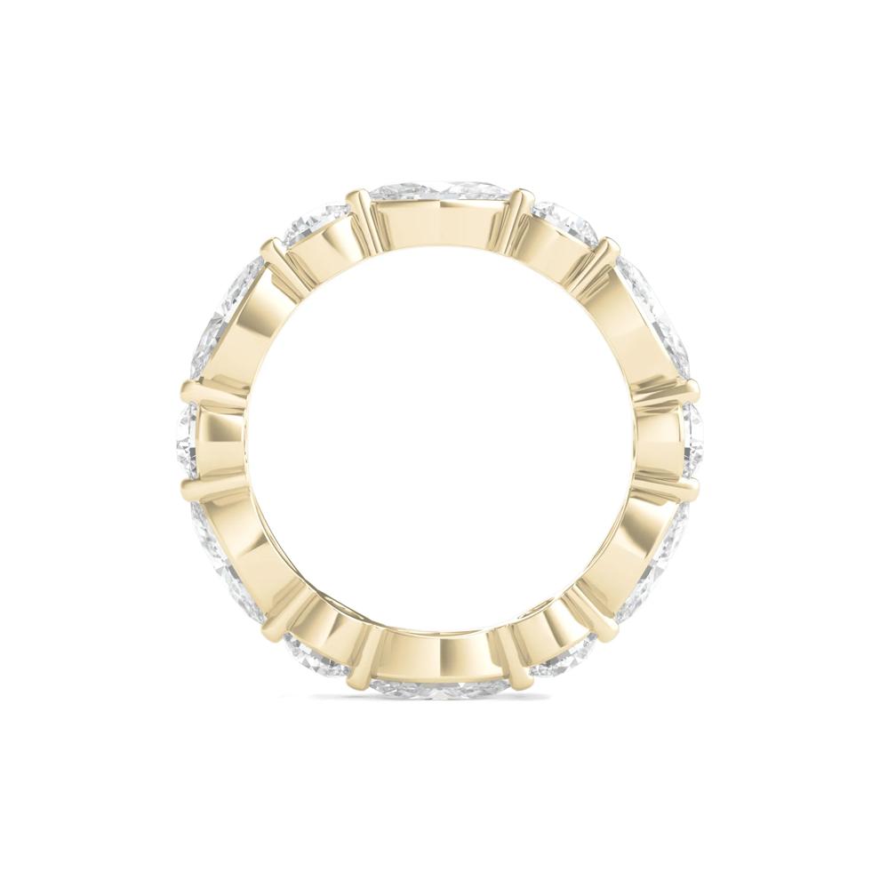 Round and Marquise Lab Grown Diamond Eternity Band in 14k Yellow Gold (3 ct. tw.) – Image 2 of 3