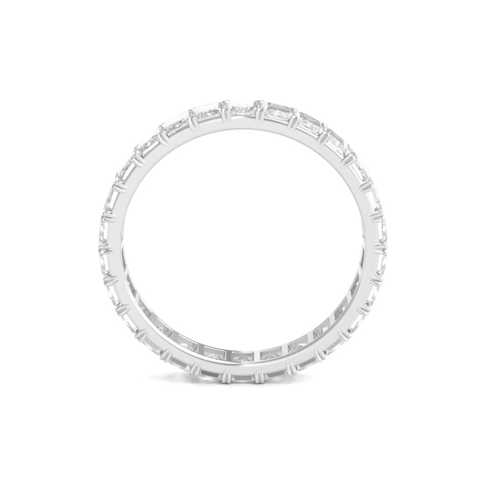 Emerald-Cut Diamond Wedding Band with Eternity Setting in 14K White Gold (2 ct. tw.) – Image 2 of 3