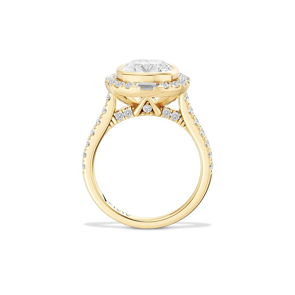 Kinsley Lab Grown Diamond Engagement Ring in 14K Yellow Gold (3 3/4 ct. tw.) – Image 4 of 4