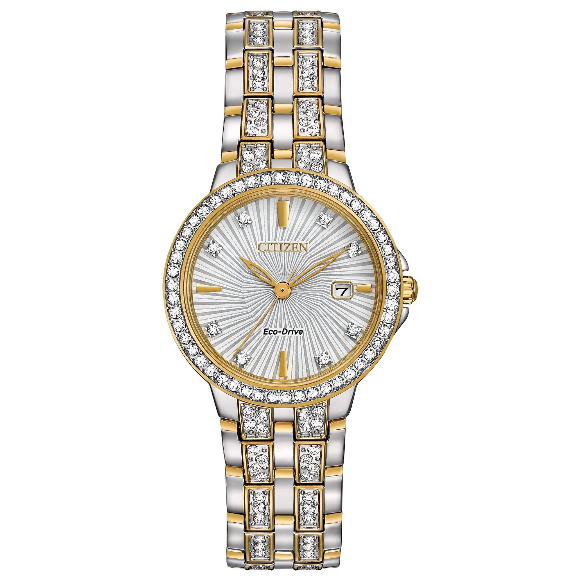 Citizen EX1364-59A Silhouette Crystal Eco-Drive Women\'s Two-Tone Crystal Watch Citizen Eco-Drive Silhouette Crystal Women main image 2