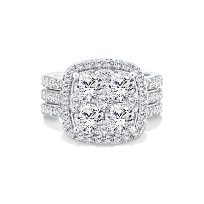 Lab Grown Diamond Composite Engagement Set in 10K White Gold (4 ct. tw.)