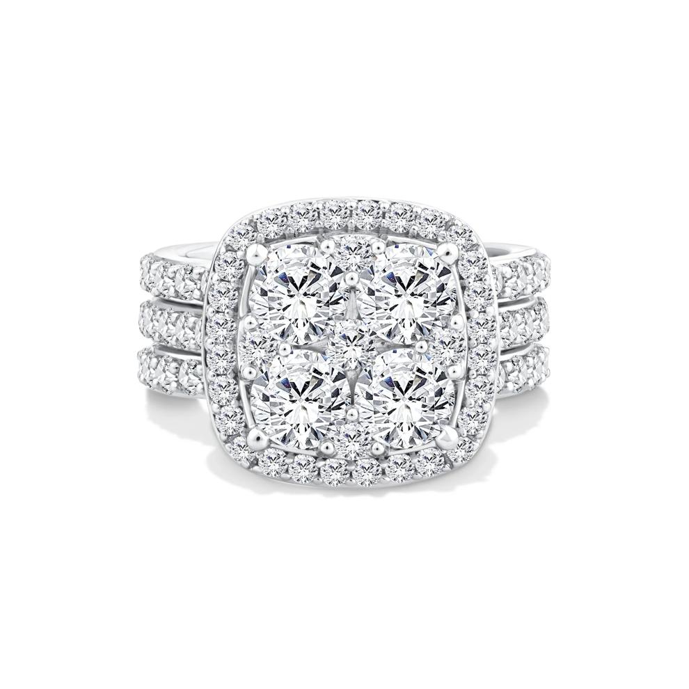 Lab Grown Diamond Composite Engagement Set in 10K White Gold (4 ct. tw.) – Image 1 of 6