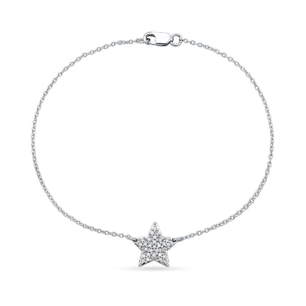 Diamond Star Bracelet in Sterling Silver (1/7 ct. tw.) – Image 2 of 2