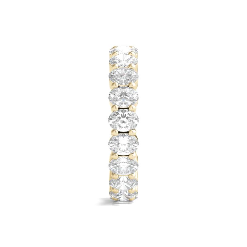 Lab Grown Oval Diamond Eternity Band in 14K Yellow Gold (3 ct. tw.)  – Image 3 of 3
