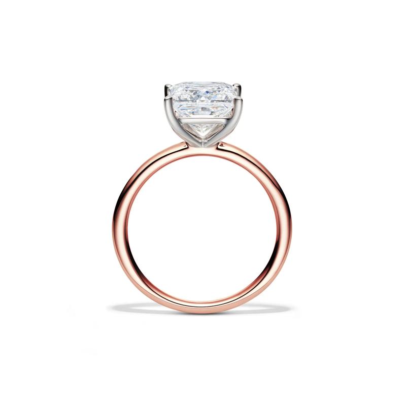 Lab Grown Diamond Princess-Cut Solitaire Engagement Ring in 14K Rose Gold &#40;3 ct.&#41; – Image 2 of 4