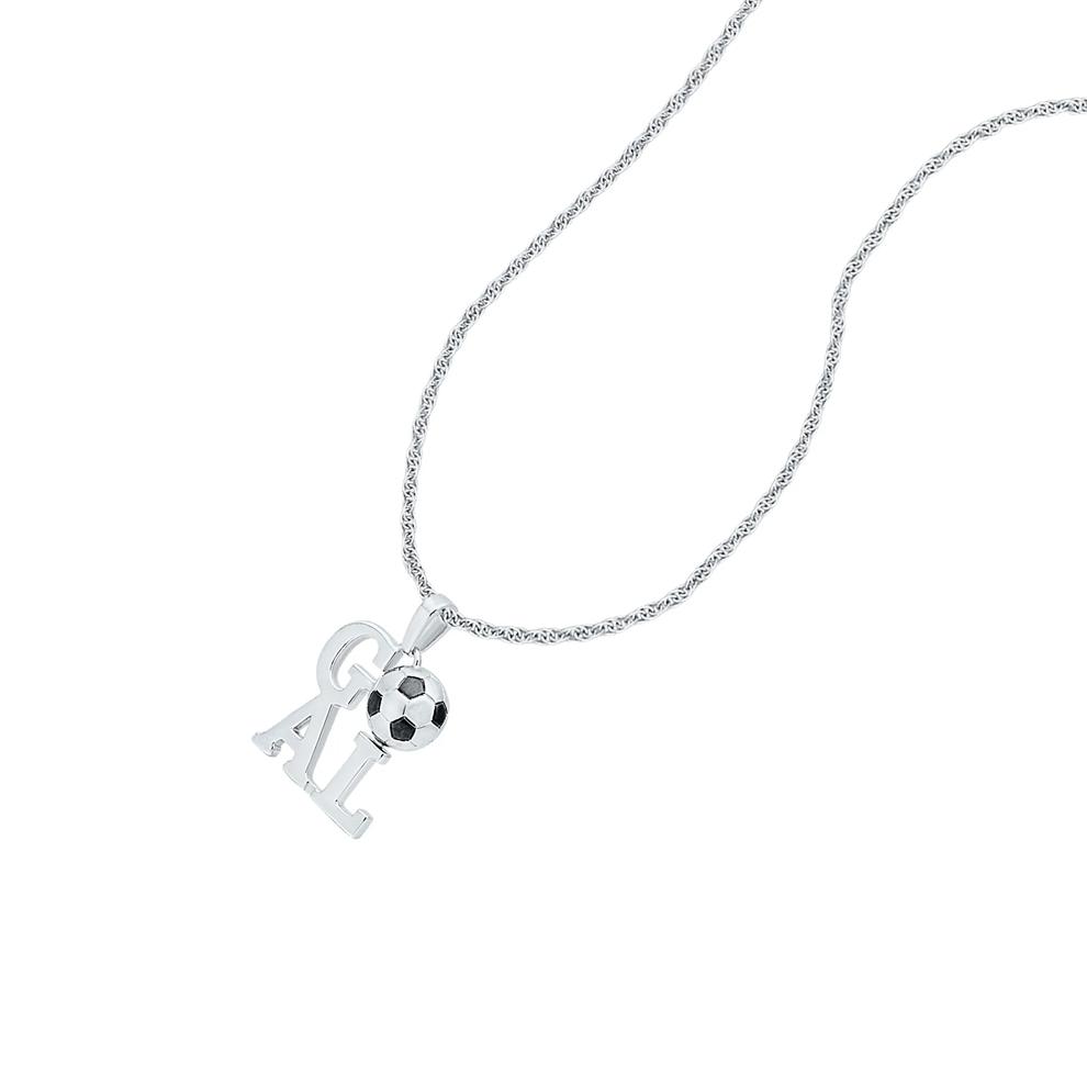 Soccer "Goal" Pendant Necklace in Sterling Silver – Image 4 of 4