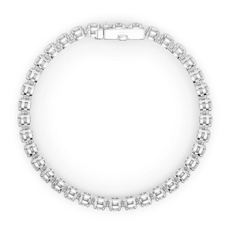 Lab Grown Diamond Tennis Bracelet in 14K White Gold (9 ct. tw.) – Image 2 of 4