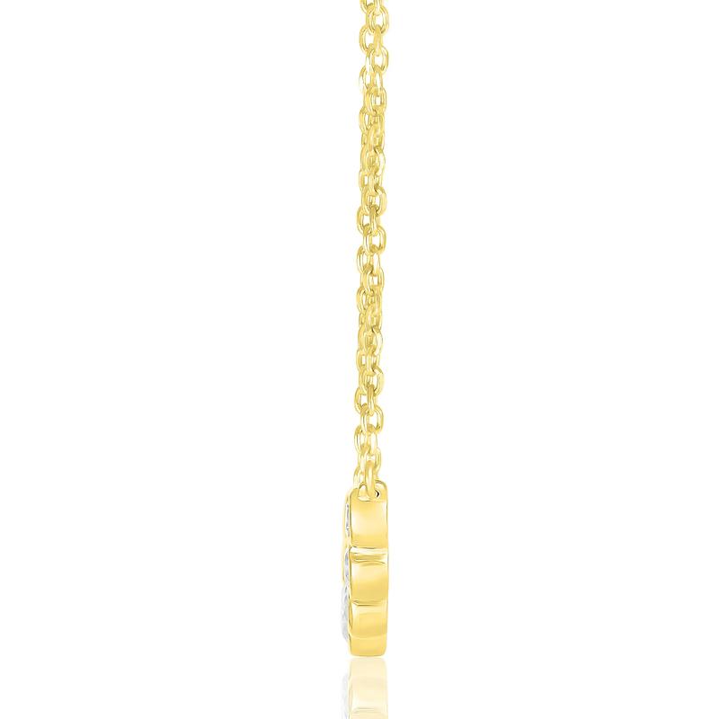 Diamond Bezel Smile Necklace in 10K Yellow Gold &#40;1/4 ct. tw.&#41; – Image 2 of 3