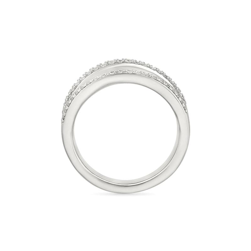 Diamond Concave Ring in Sterling Silver &#40;1/4 ct. tw.&#41; – Image 5 of 5