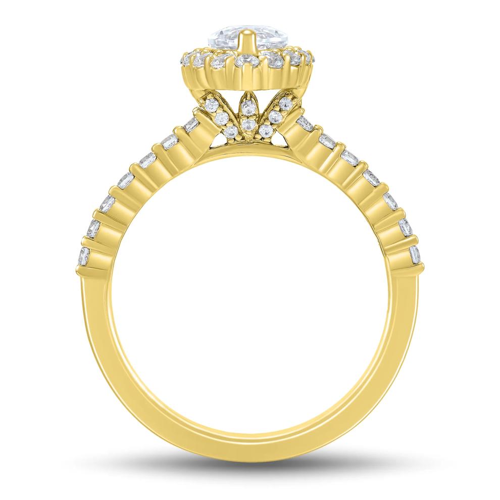 Lab Grown Diamond Marquise Halo Engagement Ring in 14K Yellow Gold (1 3/4 ct. tw.) – Image 3 of 3