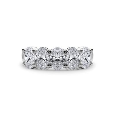 Diamond Oval Five-Stone Band