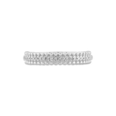Diamond Stack Band in Sterling Silver (1/8 ct. tw.)