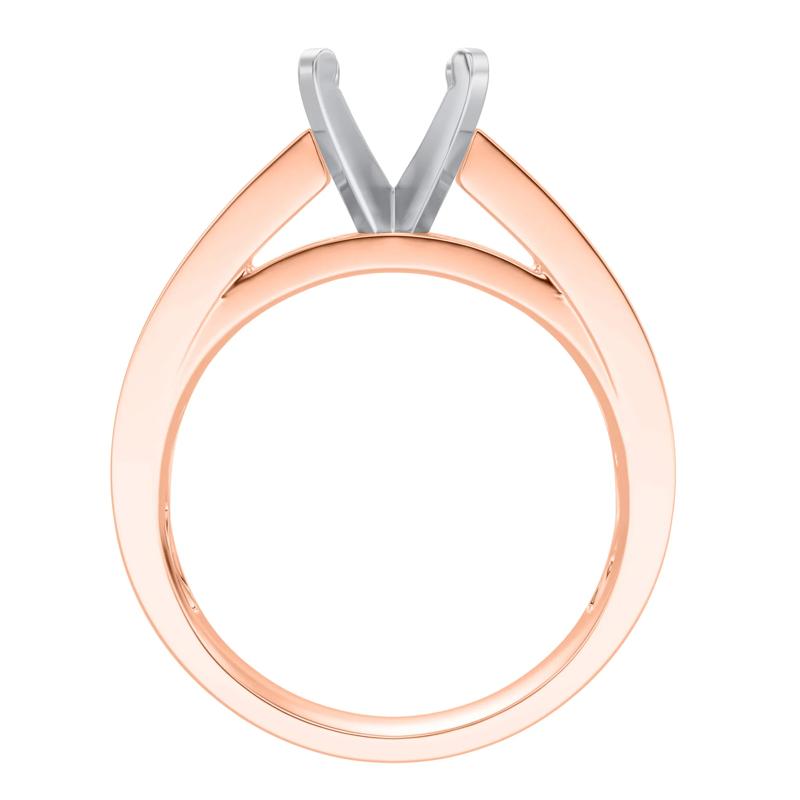 Wide Cathedral Semi-Mount Engagement Ring in 14K Gold, 4.1MM (Setting Only) – Image 4 of 6