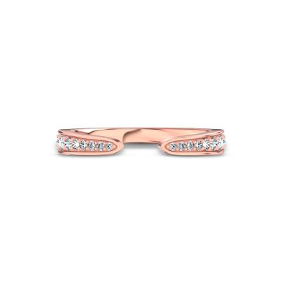 Diamond Graduated Channel Open Band in 10K Rose Gold (1/4 ct. tw.)