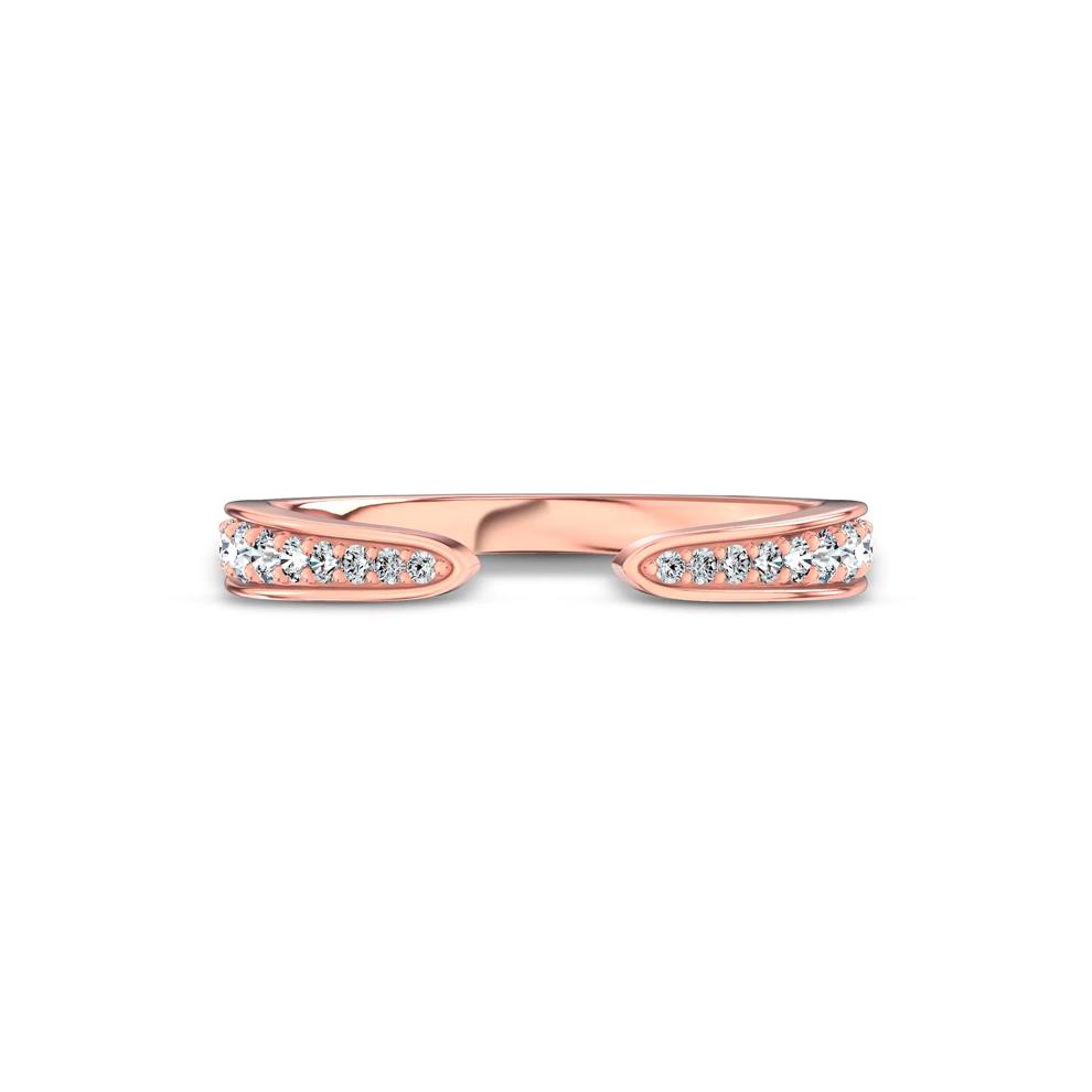 Diamond Graduated Channel Open Band in 10K Rose Gold (1/4 ct. tw.) – Image 1 of 4