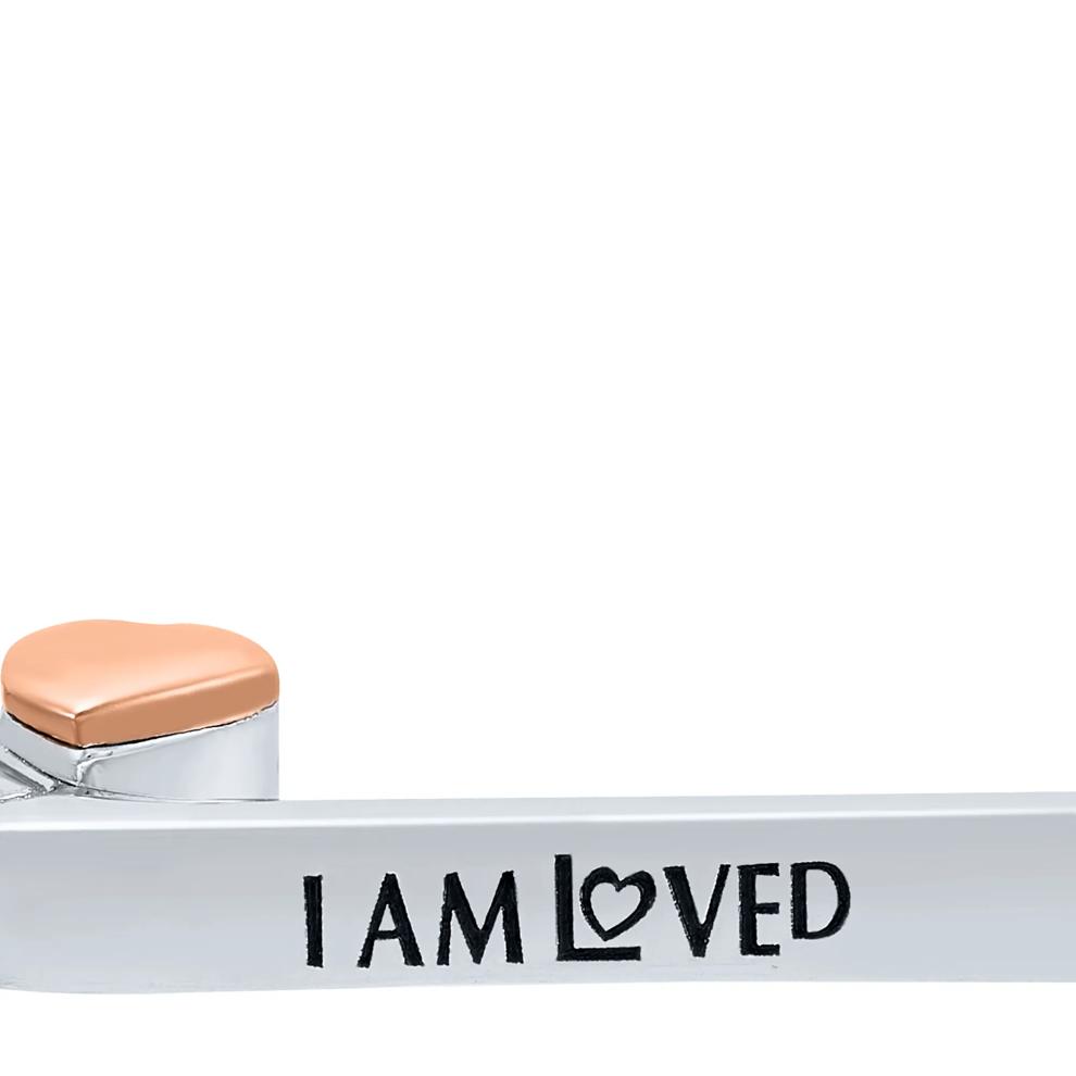 Diamond Accent Golf Club Pendant in Sterling Silver and 14K Rose Gold – Image 3 of 4