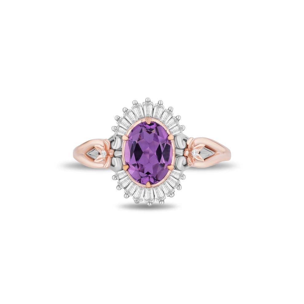 Rapunzel Amethyst Ring in Sterling Silver &amp; 10K Rose Gold (1/5 ct. tw.) – Image 1 of 4