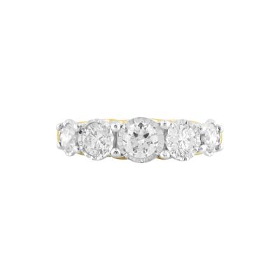 Diamond Illusion Five-Stone Band in 10K Yellow Gold (1 1/2 ct. tw.)