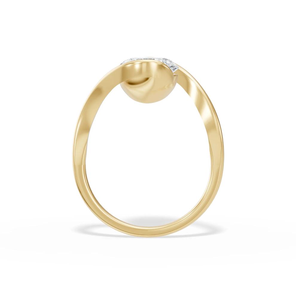 Lab Grown Diamond Oval Solitaire Engagement Ring in 18K Yellow Gold (4 ct.) – Image 2 of 4