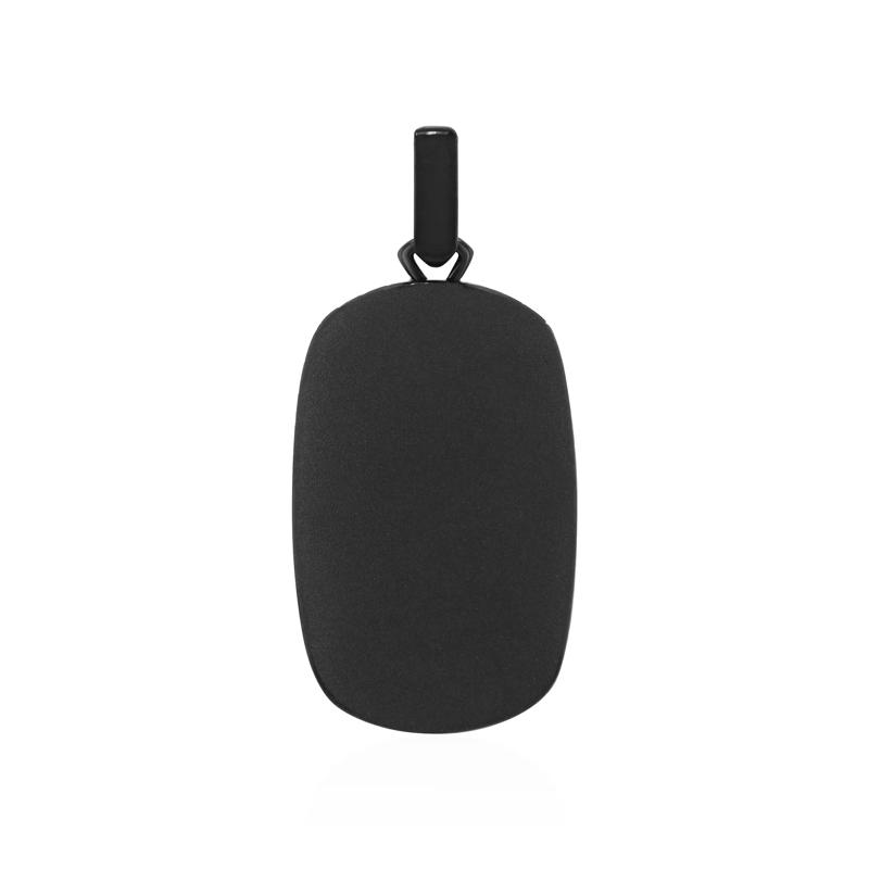 Men&#39;s Black Dog Tag Charm in Stainless Steel – Image 1 of 3