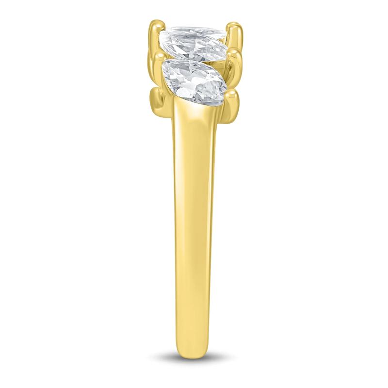 Diamond Marquise Anniversary Band in 18K Yellow Gold (1 1/2 ct. tw.) – Image 2 of 3