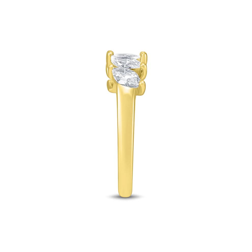 Diamond Marquise Anniversary Band in 18K Yellow Gold (1 1/2 ct. tw.) – Image 2 of 3