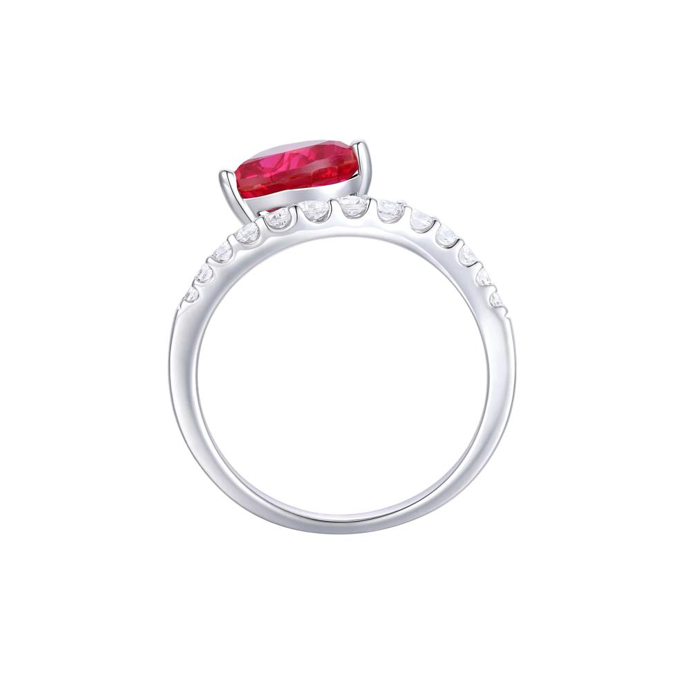 Heart-Shaped Lab-Created Ruby and Lab-Created White Sapphire Box Set in Sterling Silver – Image 7 of 8