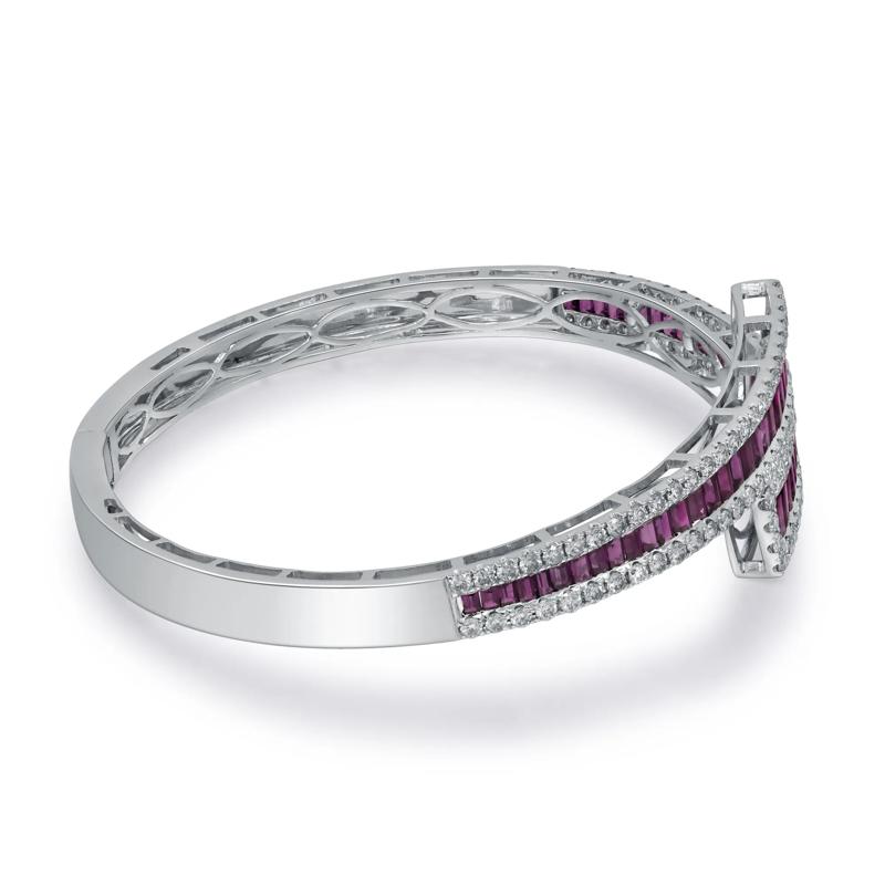 Ruby and Diamond Bracelet in 14K White Gold &#40;2 ct. tw.&#41; – Image 2 of 3