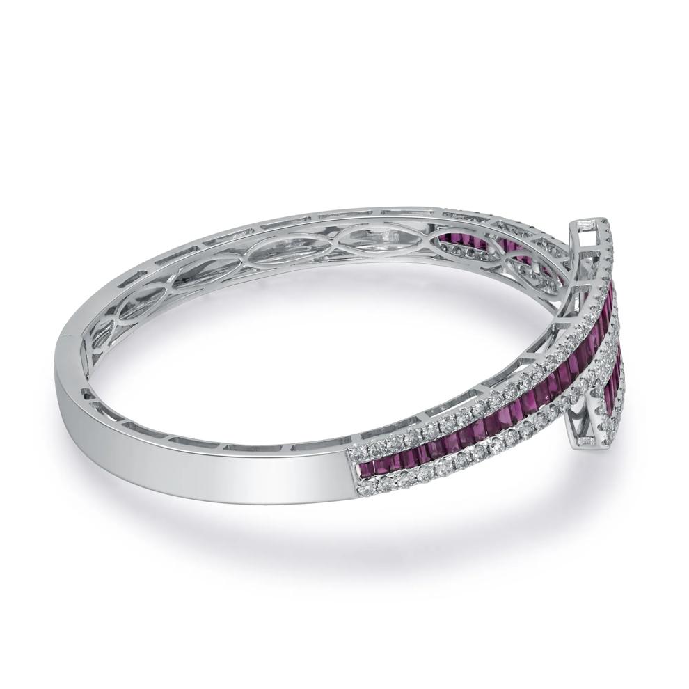 Ruby and Diamond Bracelet in 14K White Gold (2 ct. tw.) – Image 2 of 3