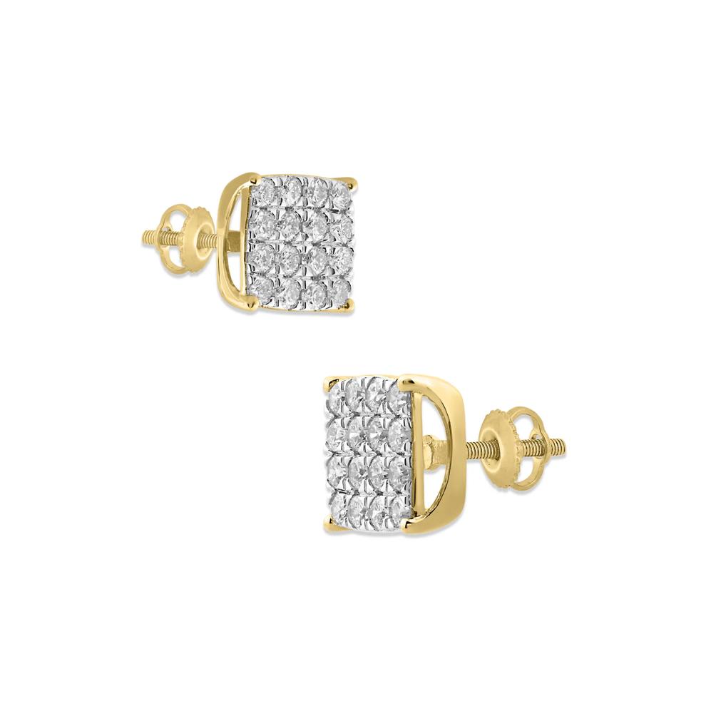 Men's Lab Grown Diamond Stud Earrings in 10K Yellow Gold (3/4 ct. tw.) – Image 1 of 2