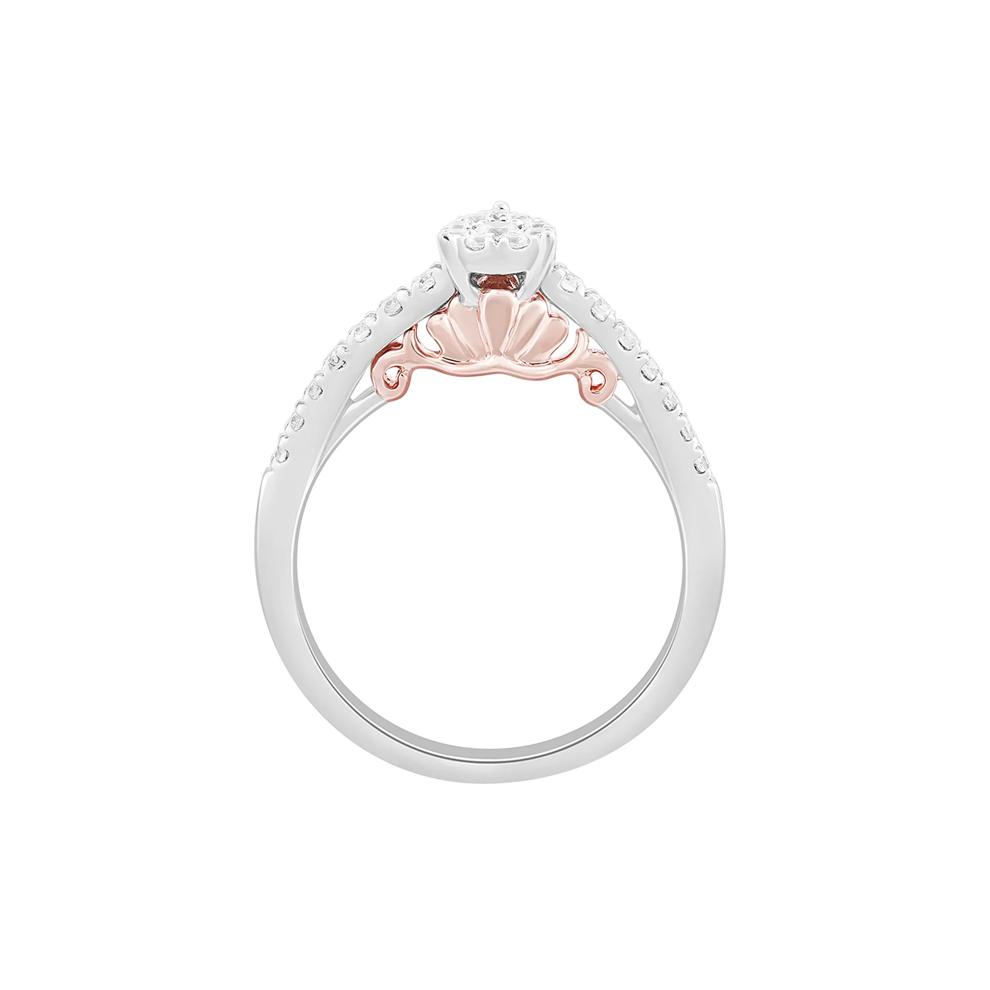 Ariel Diamond Engagement Ring with Pear Shape in 10K White &amp; Rose Gold (1/3 ct. tw.) – Image 2 of 2