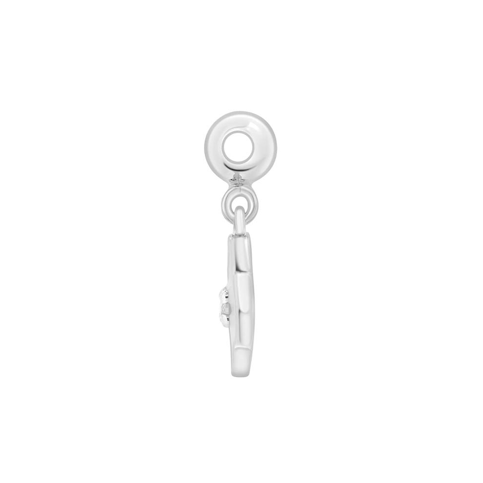 Diamond Accent Clover and Enamel Bead Charm in Sterling Silver – Image 2 of 3
