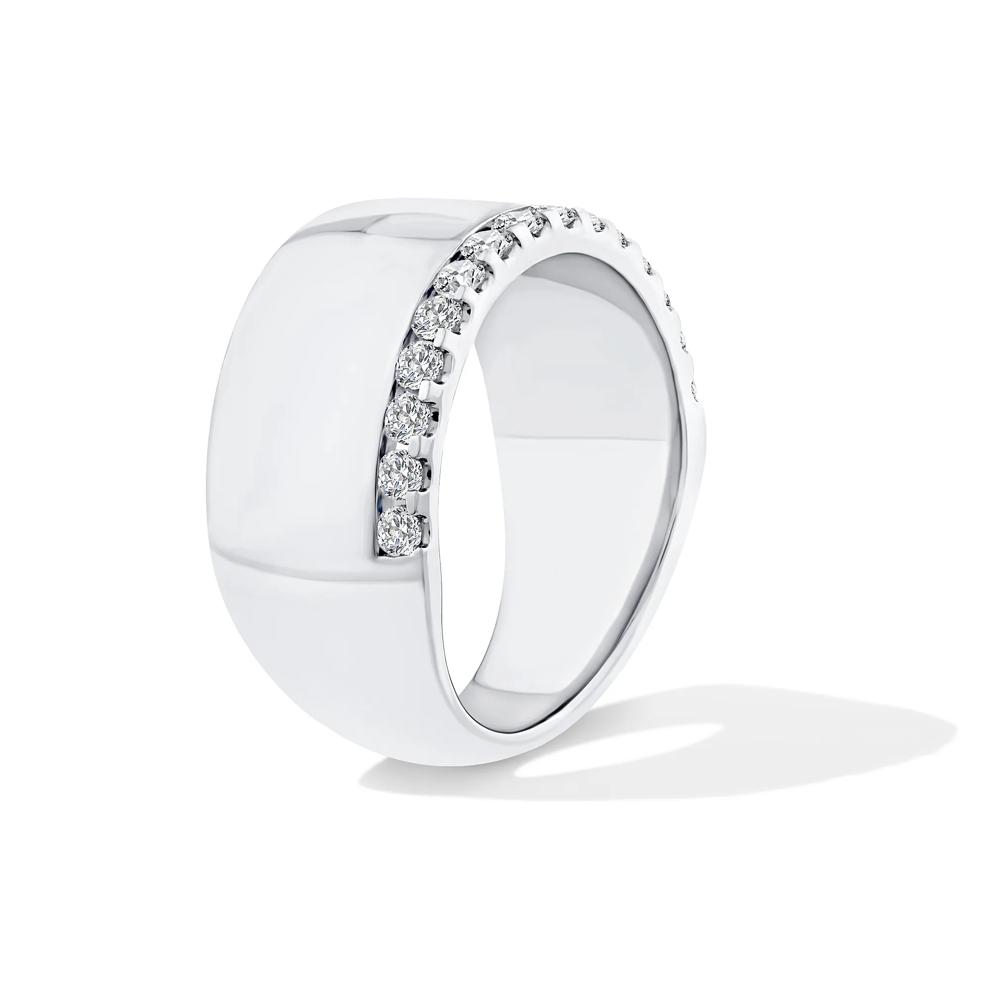 Lab Grown Diamond Single Row Bold Anniversary Band in 10K White Gold (3/8 ct. tw.) – Image 3 of 4