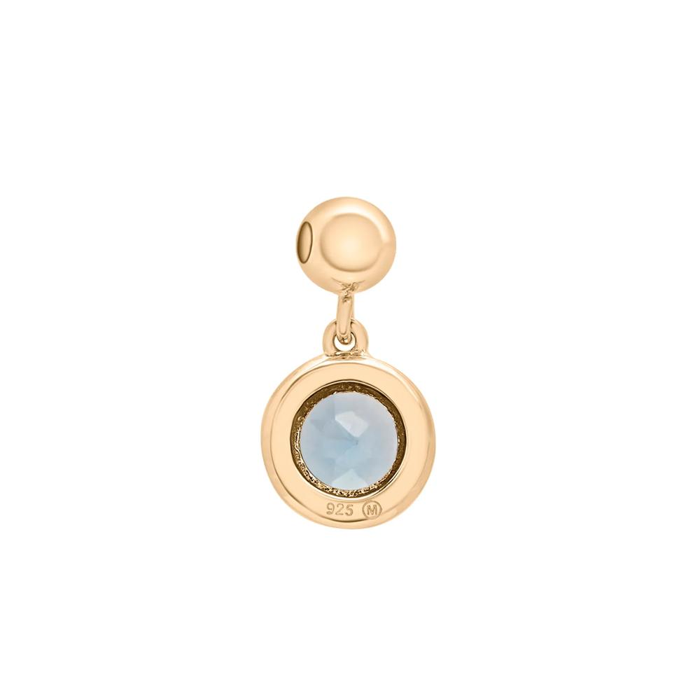 Blue Topaz Birthstone Bead Charm in Vermeil – Image 3 of 3