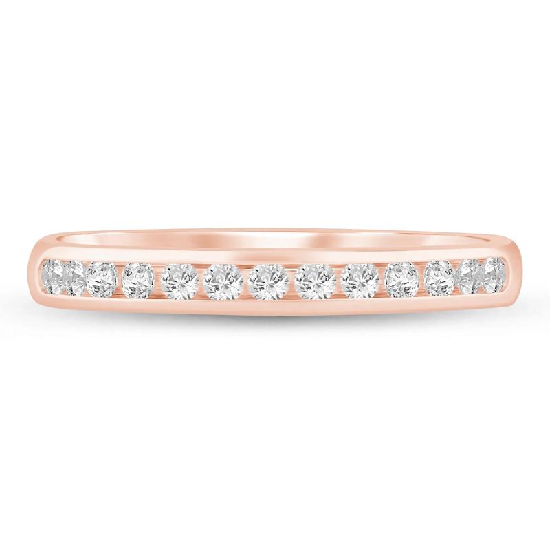 Diamond Channel Band in 14K Rose Gold (1/4 ct. tw.) – Image 1 of 3