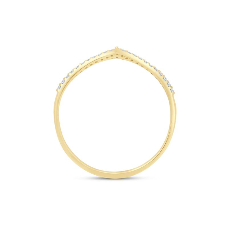 Diamond Double-Row Contour Band in 14K Yellow Gold &#40;1/10 ct. tw.&#41; – Image 2 of 3
